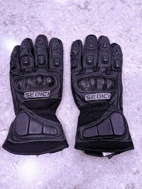 Sedici Motorcycle Riding Gloves – 3XL – Leather – Hard Knuckle Protection
